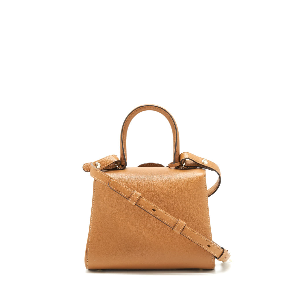 DELVAUX MINI BRILLIANT BAG GRAINED CALFSKIN GOLD GHW