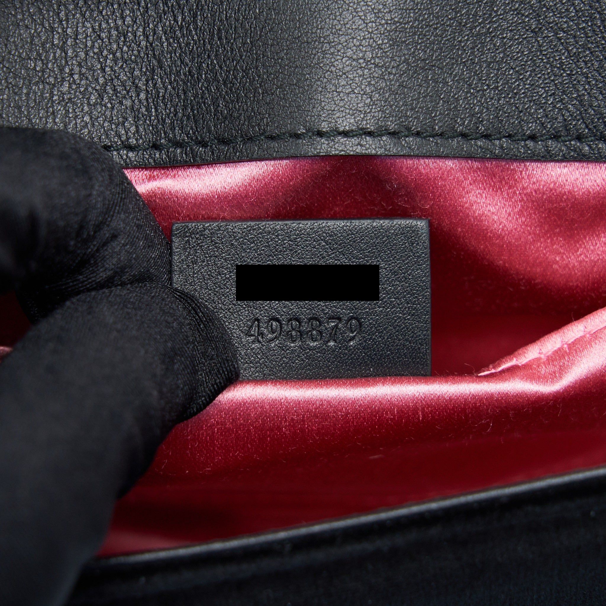 GUCCI MINI MARMONT FLAP BAG VELVET BLACK