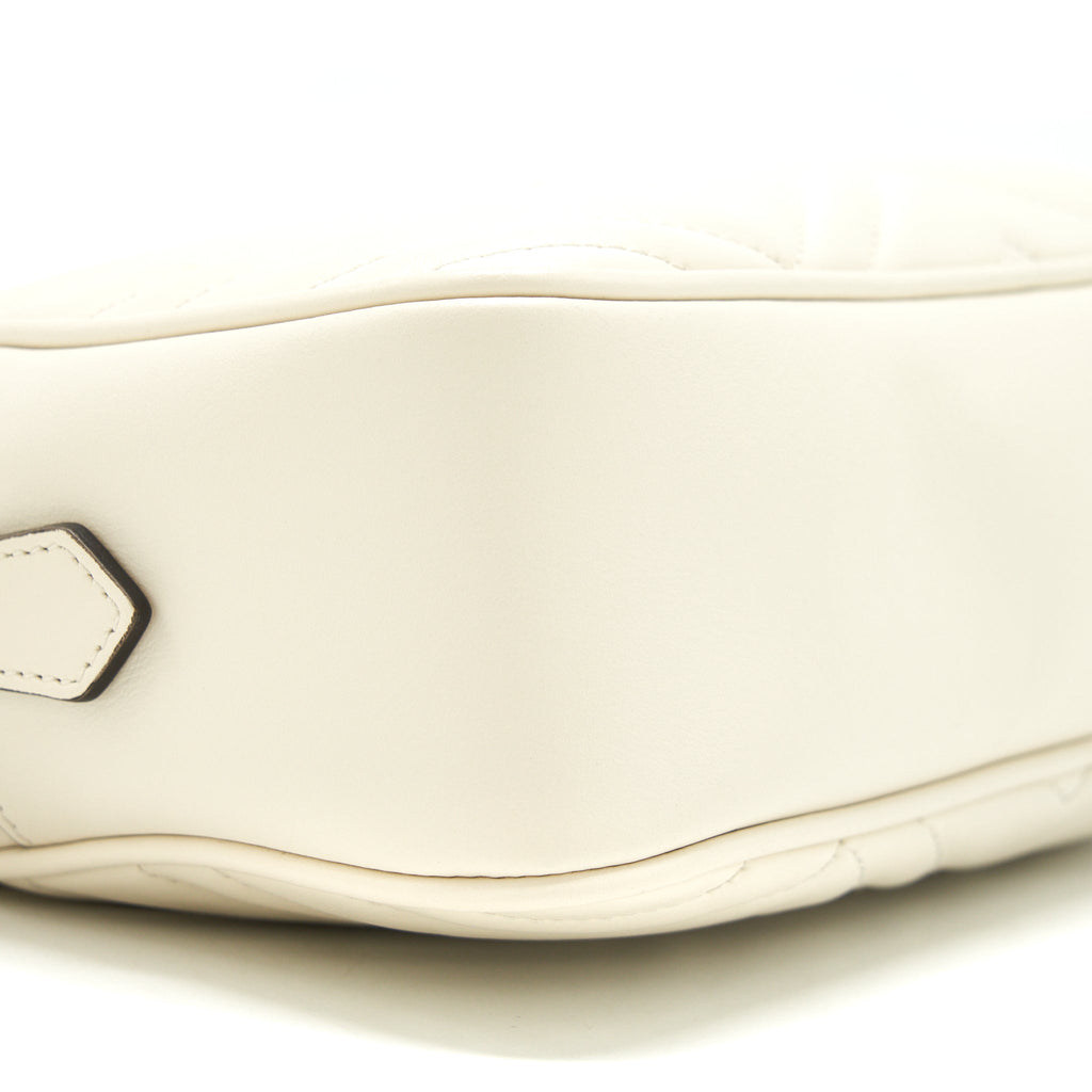GUCCI MARMONT CAMERA BAG WHITE GHW