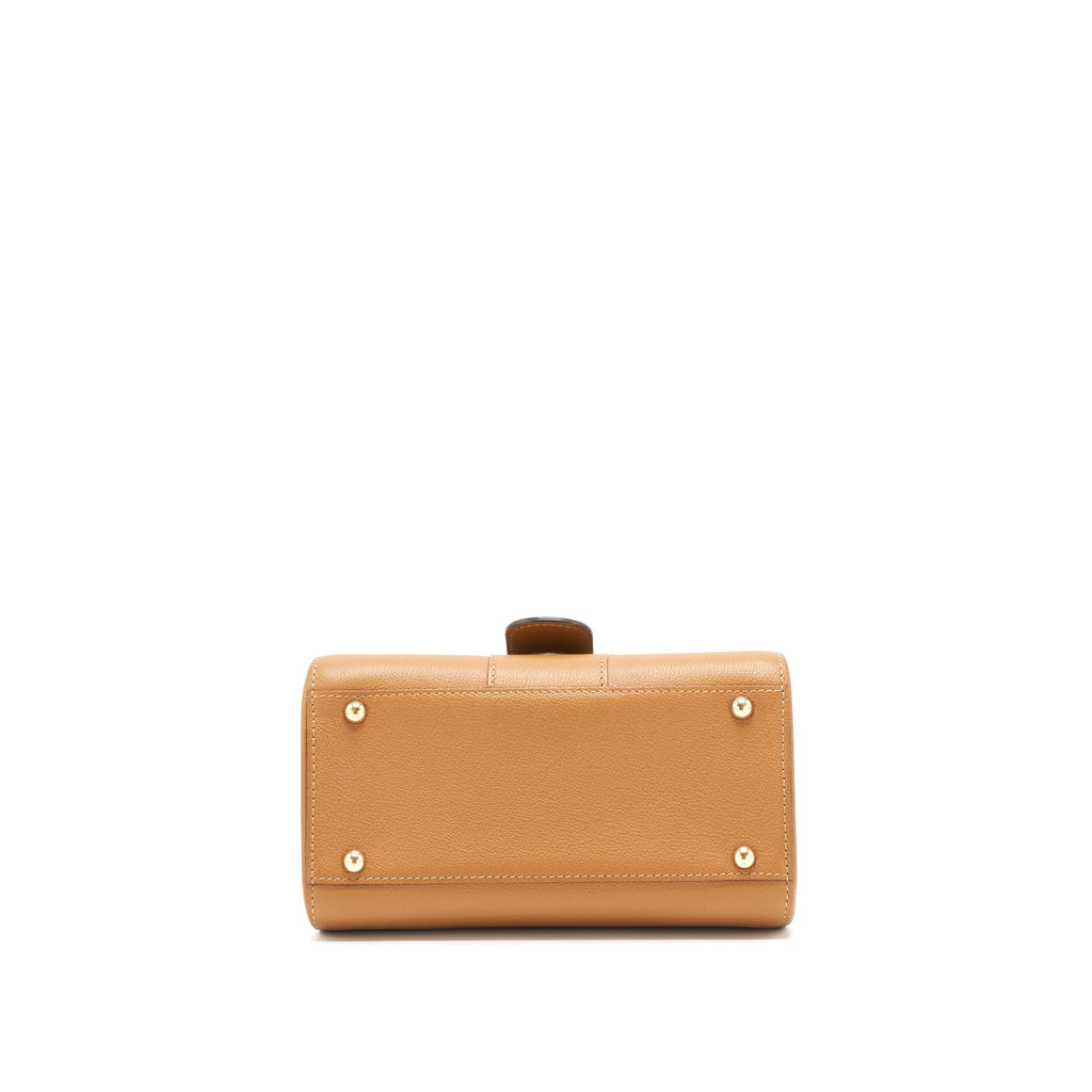 DELVAUX MINI BRILLIANT BAG GRAINED CALFSKIN GOLD GHW