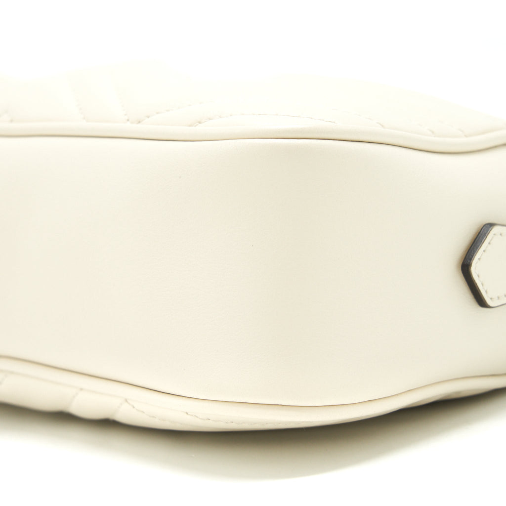 GUCCI MARMONT CAMERA BAG WHITE GHW