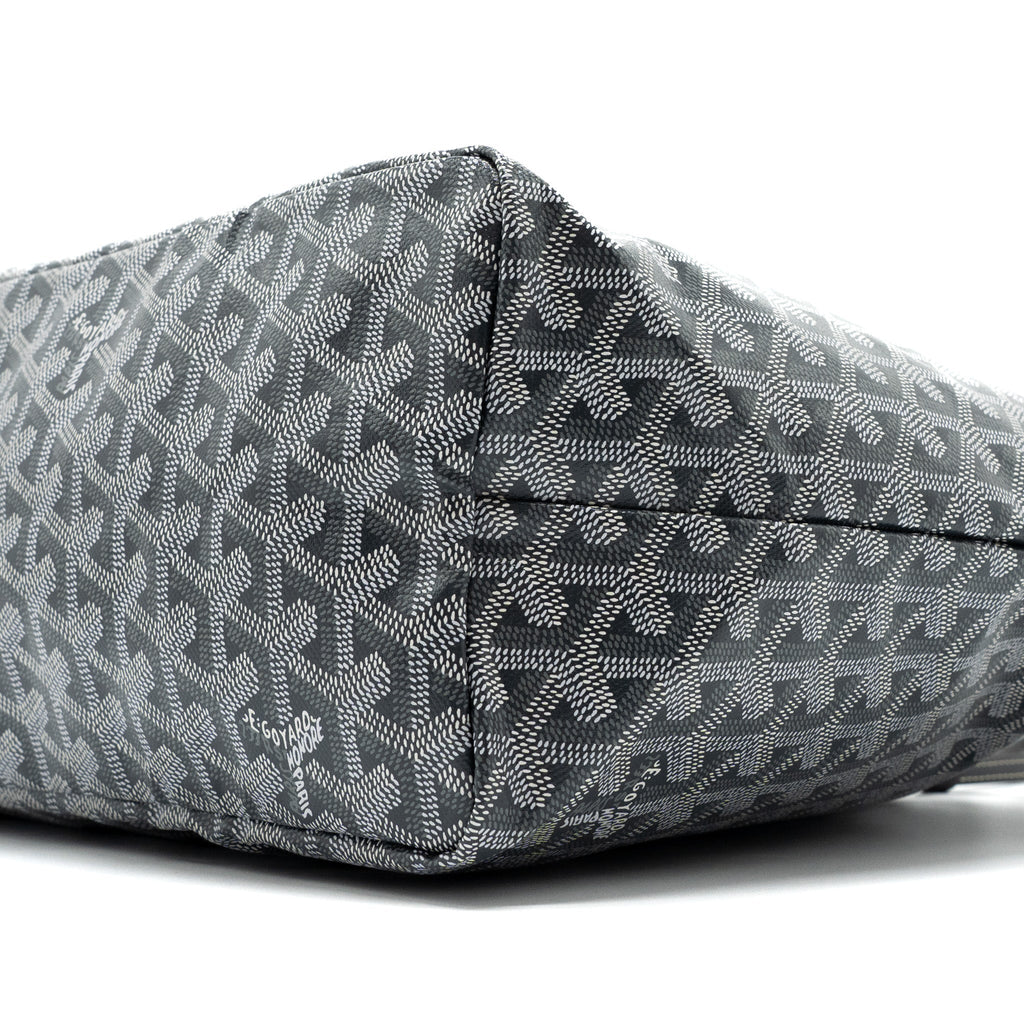 GOYARD SAINT LOUIS PM TOTE BAG GOYARDINE CANVAS GREY SHW