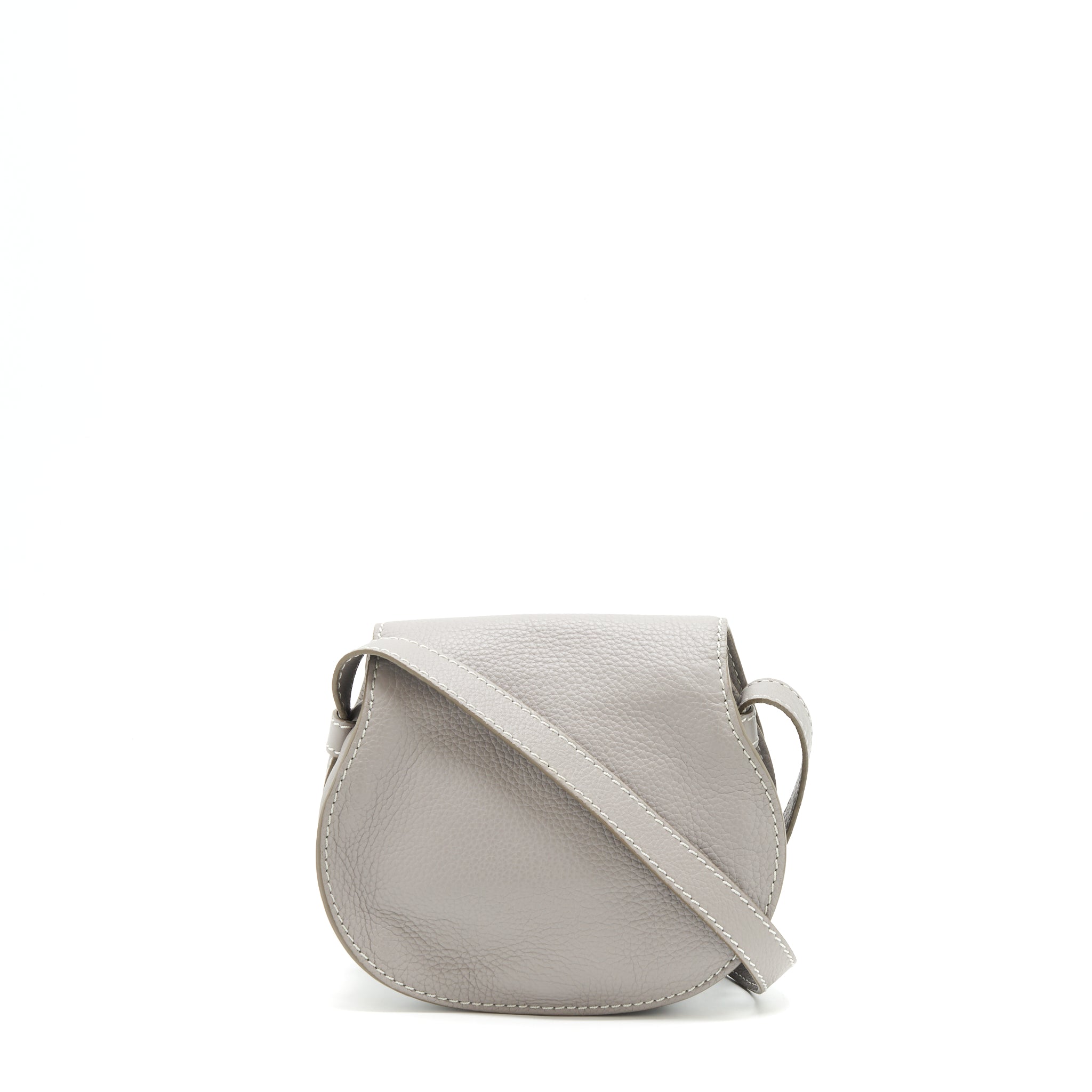 CHLOE MARCIE SADDLE MINI BAG GREY