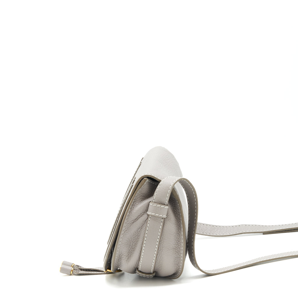 CHLOE MARCIE SADDLE MINI BAG GREY