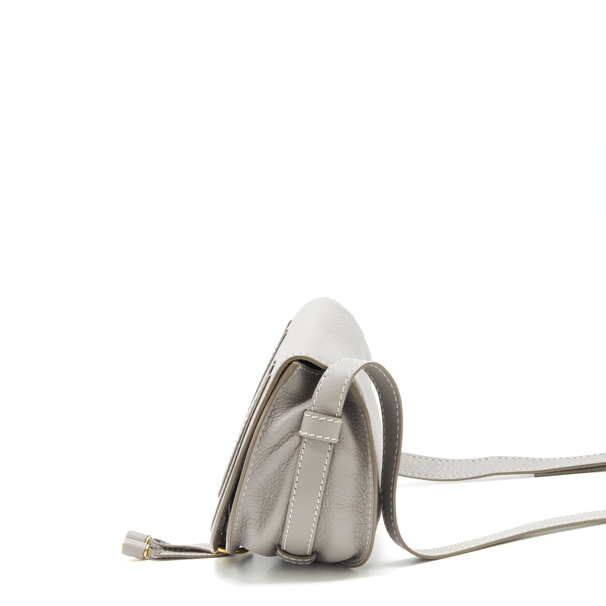 CHLOE MARCIE SADDLE MINI BAG GREY