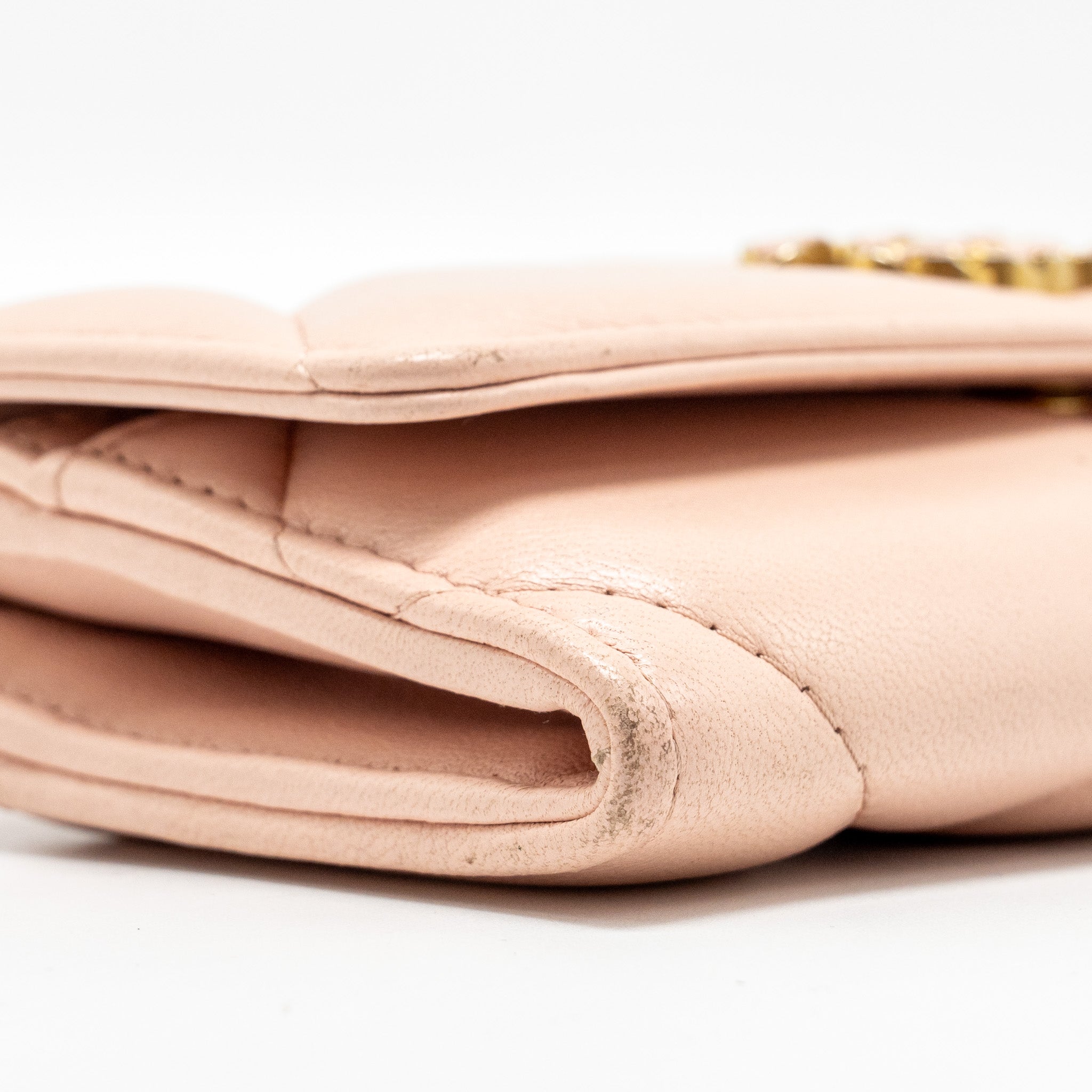CHANEL 19 LONG FLAP WALLET LAMBSKIN PINK GHW (MICROCHIP)