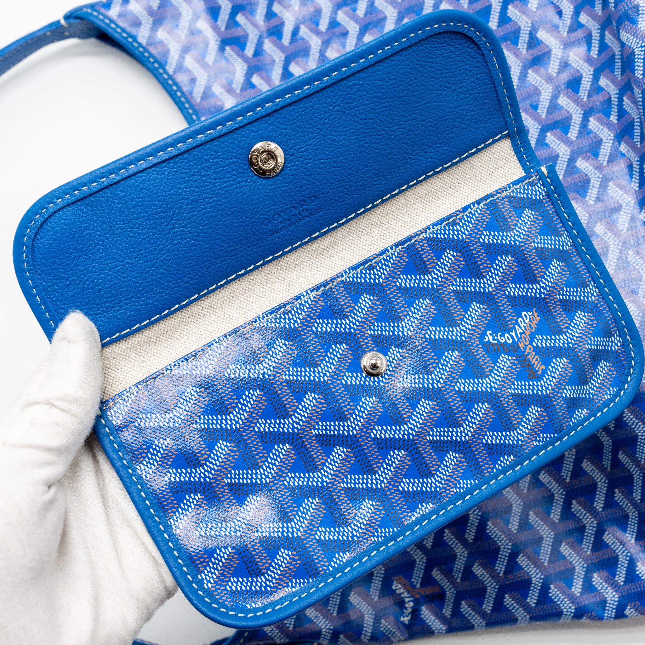 GOYARD BOHEME HOBO BAG GOYARDLINE CANVAS BLUE SHW