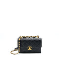 CHANEL 22S SEASONAL FLAP BAG CALFSKIN BLACK BRUSHED GHW