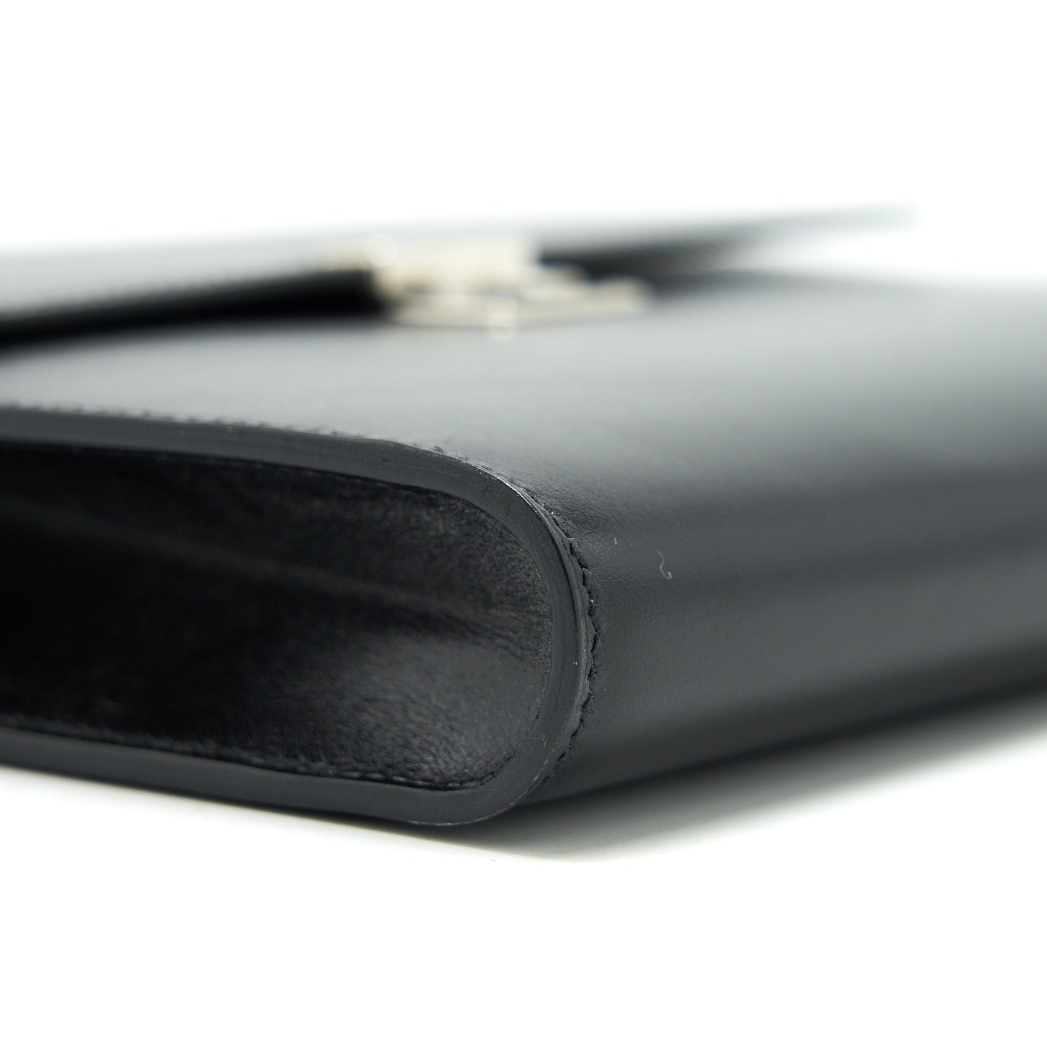 HERMES CLIC 16 WALLET BOX CALFSKIN BLACK SHW