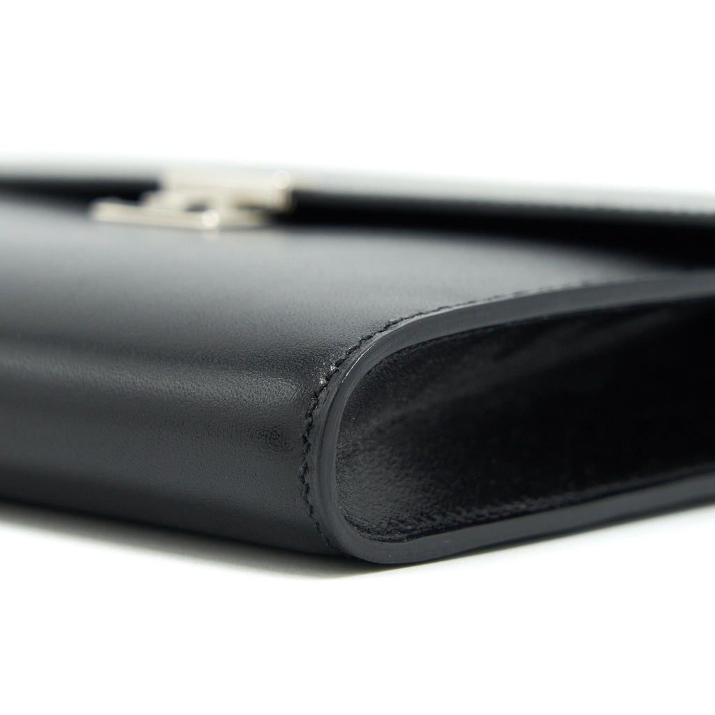 HERMES CLIC 16 WALLET BOX CALFSKIN BLACK SHW
