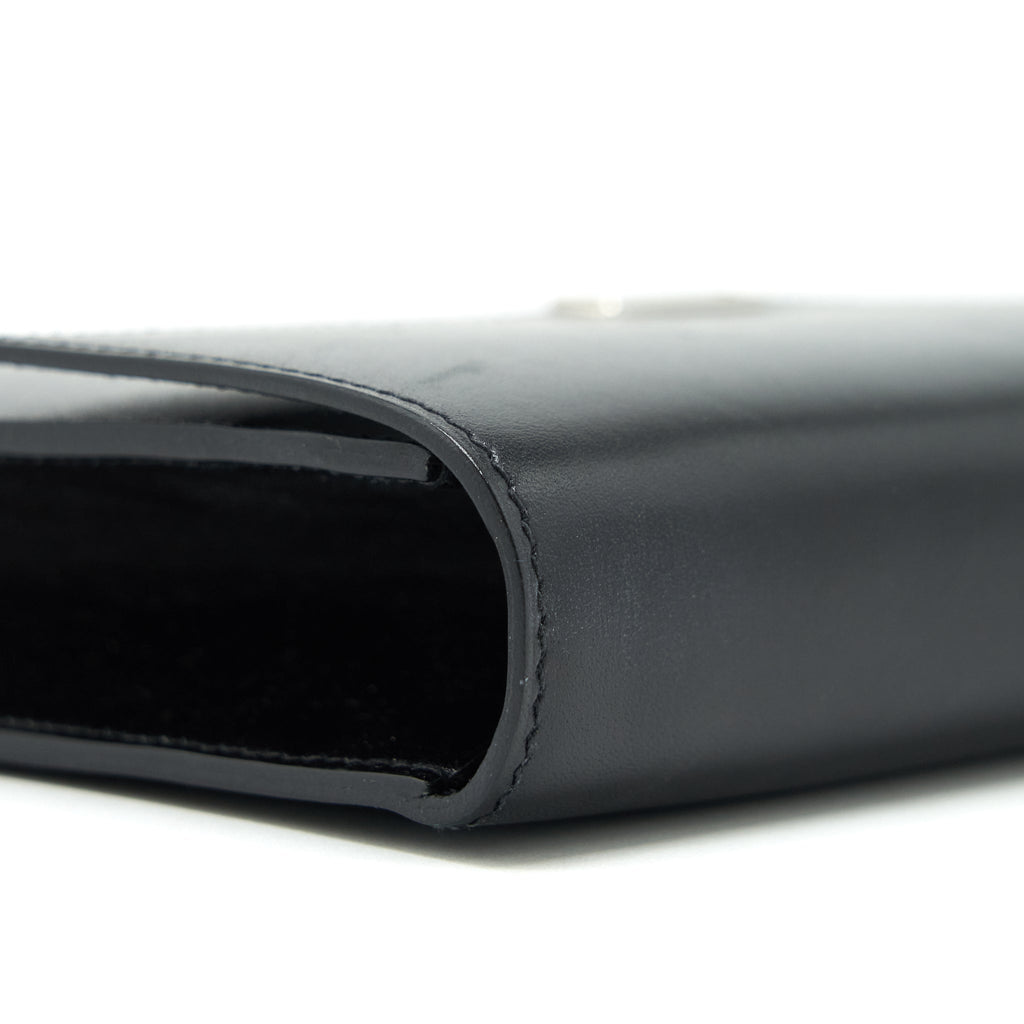 HERMES CLIC 16 WALLET BOX CALFSKIN BLACK SHW