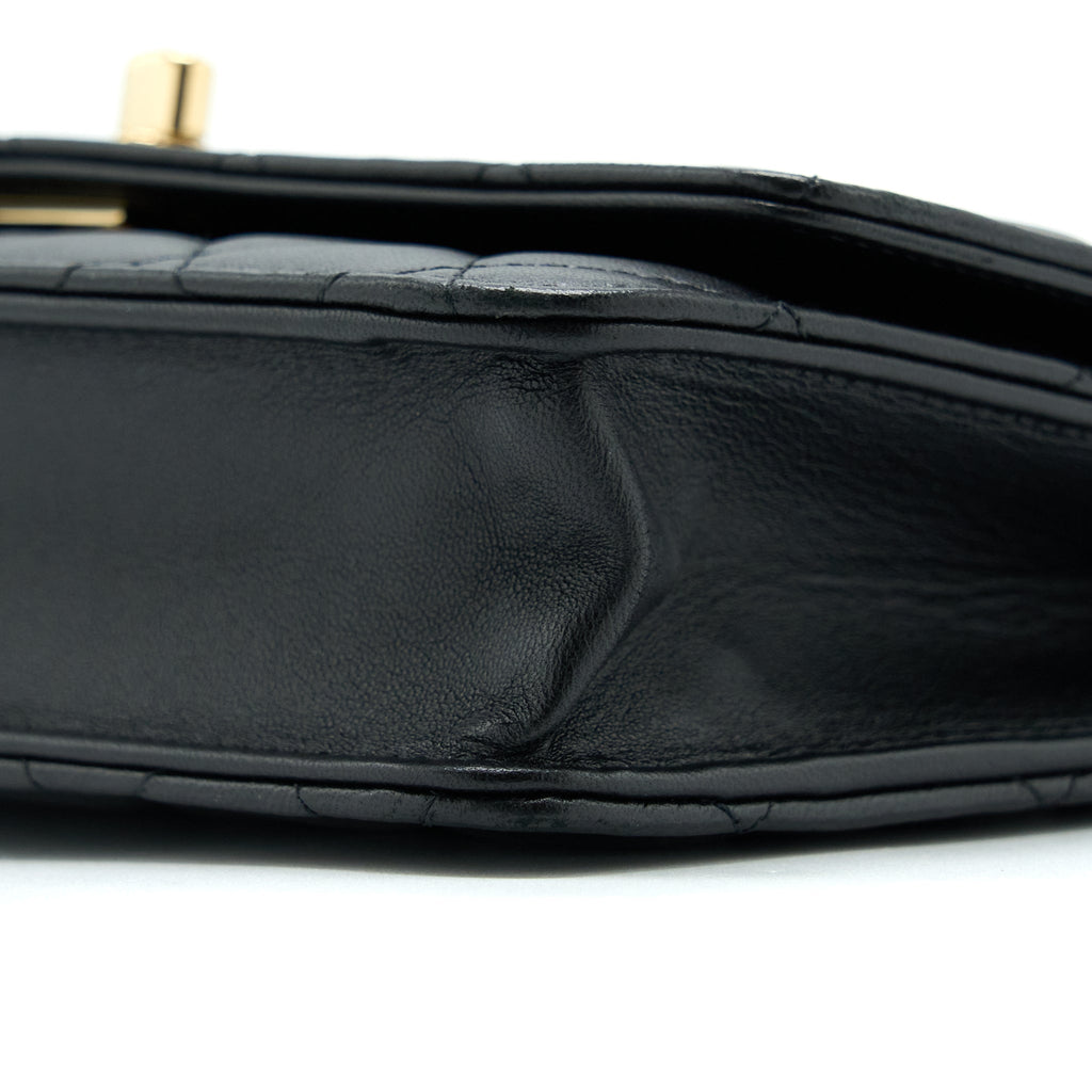 CHANEL TRENDY CC WALLET ON CHAIN LAMBSKIN BLACK GHW