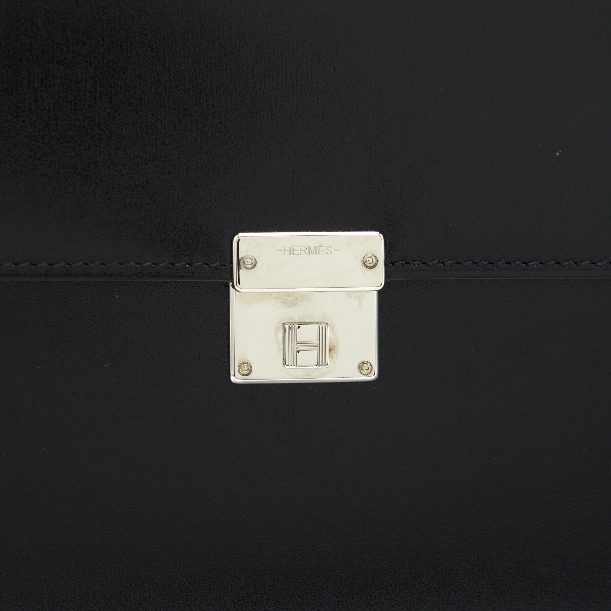 HERMES CLIC 16 WALLET BOX CALFSKIN BLACK SHW