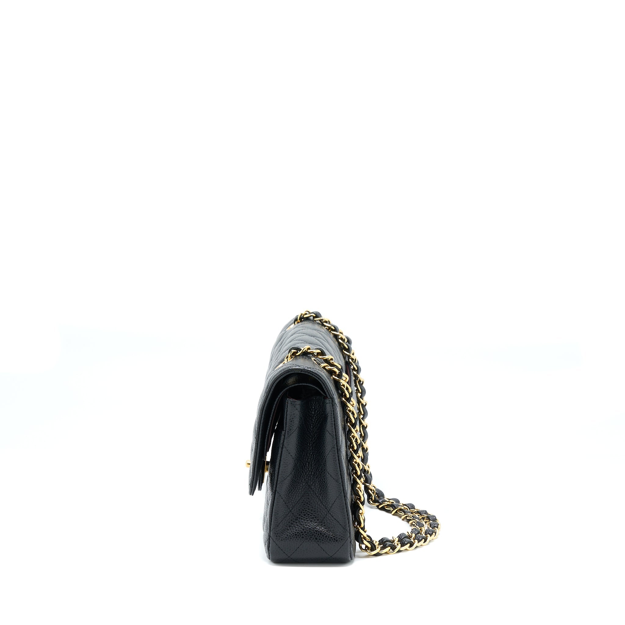 CHANEL MEDIUM CLASSIC DOUBLE FLAP CAVIAR BLACK GHW