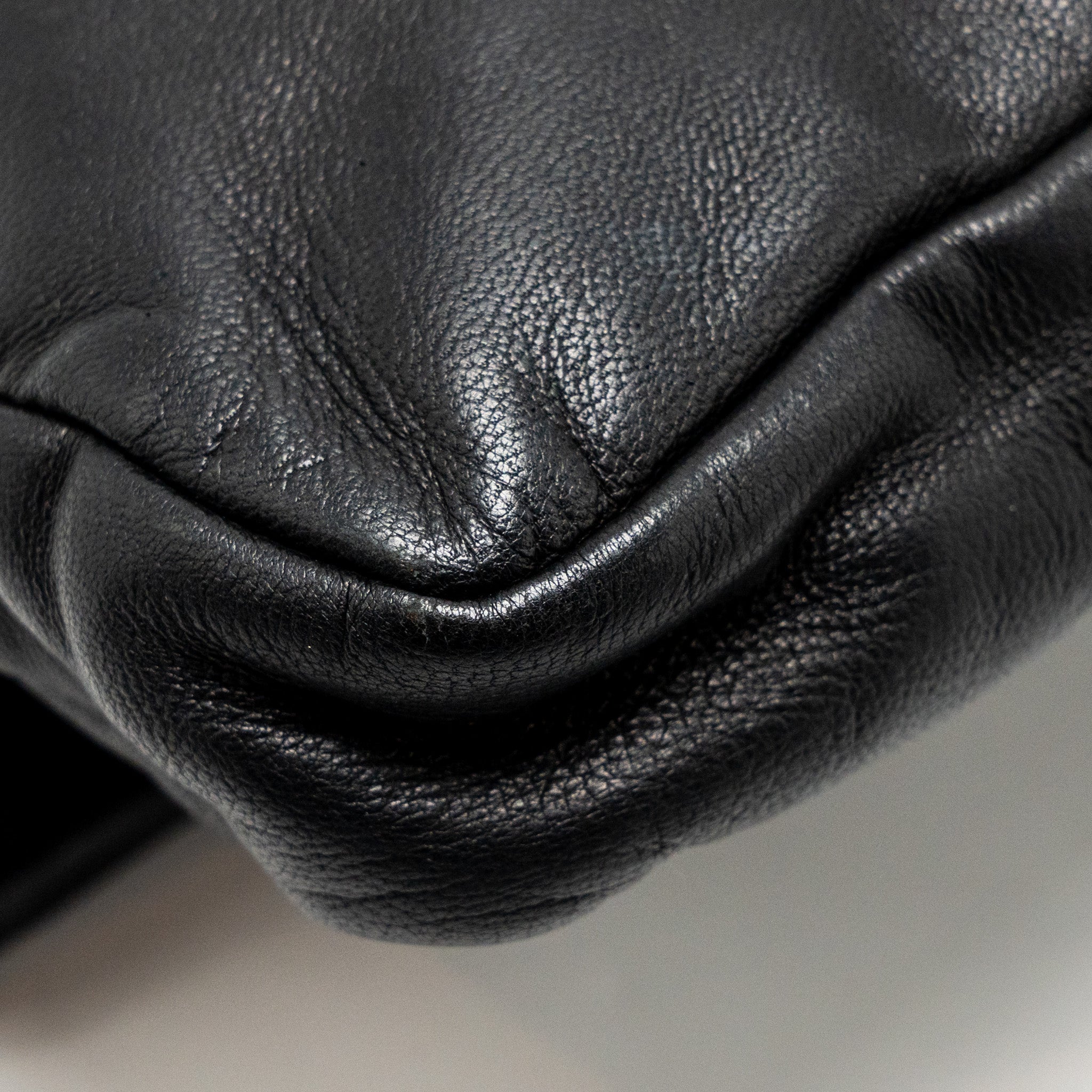 MIU MIU LARGE FLAP SHOULDER BAG LAMBSKIN BLACK SHW