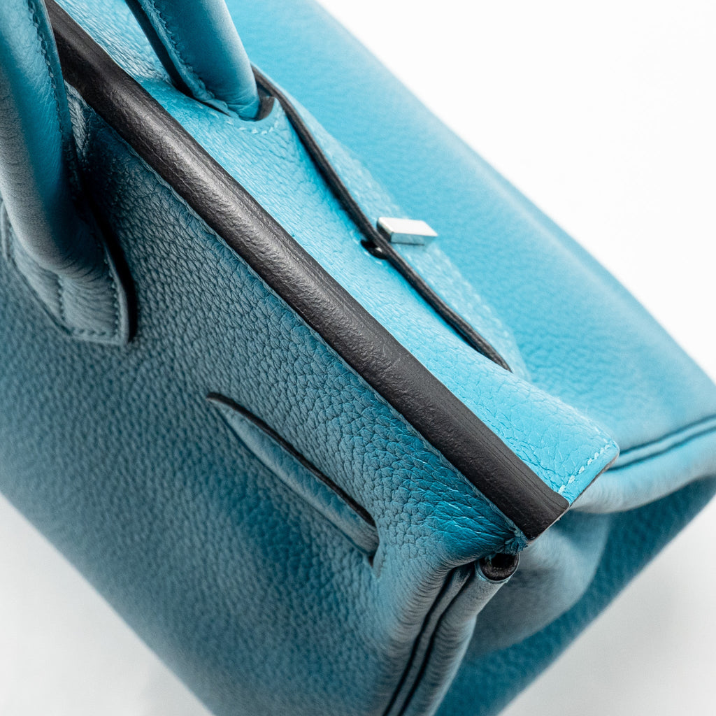 HERMES BIRKIN 30 CLEMENCE BLUE PAON SHW
