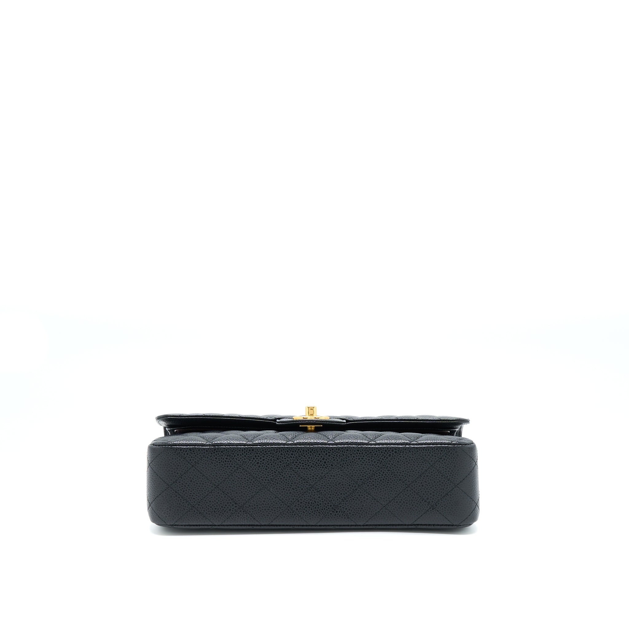 CHANEL MEDIUM CLASSIC DOUBLE FLAP CAVIAR BLACK GHW