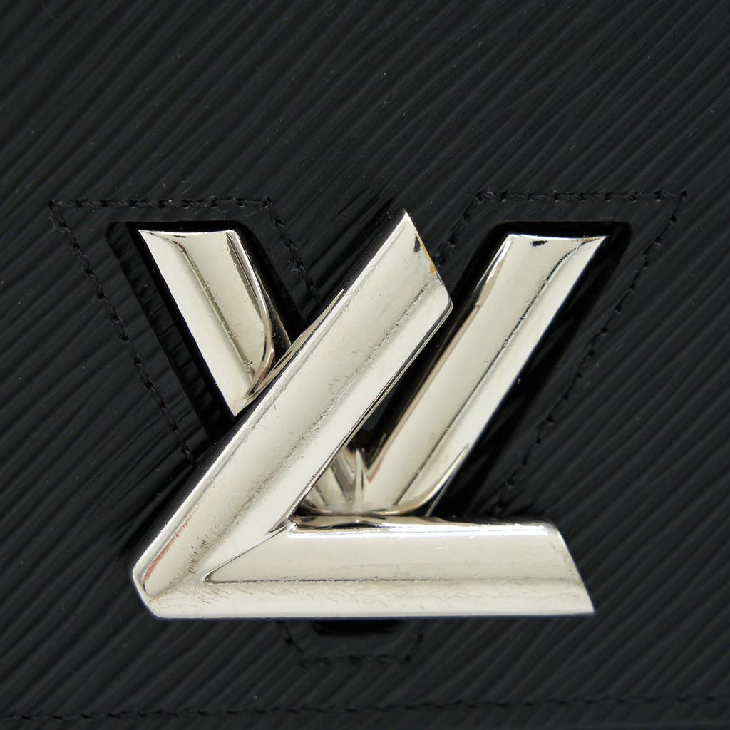 LOUIS VUITTON TWIST WALLET ON CHAIN BLACK SHW EPI LEATHER