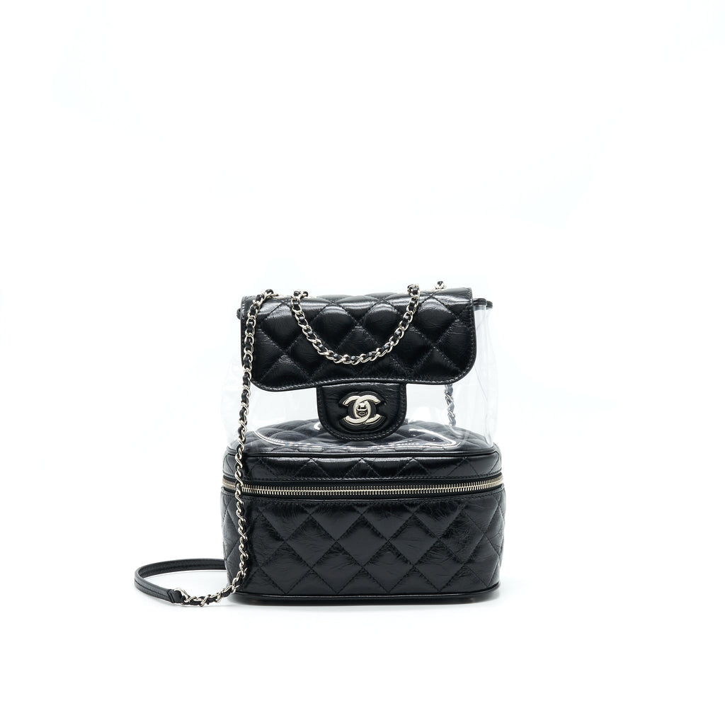CHANEL TRANSPARENT LEATHER/ PVC CROSSBODY BAG