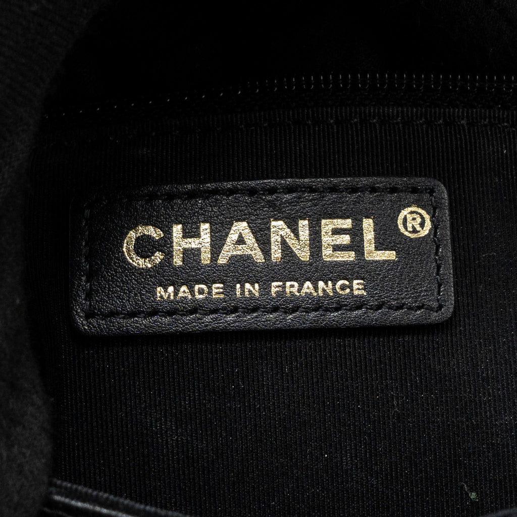 CHANEL QUILTED FLAP BAG LAMBSKIN WHITE/ BLACK GHW