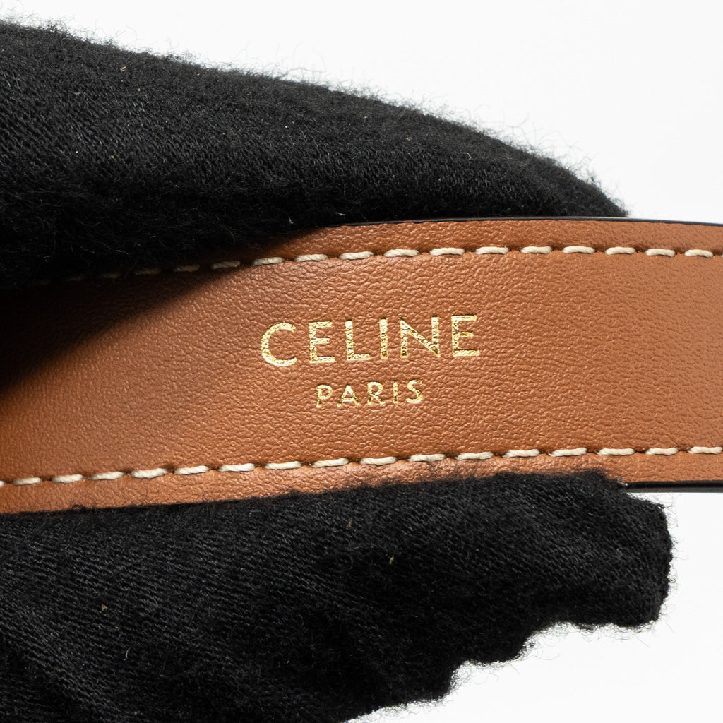 CELINE AVA BAG TRIOMPHE CANVAS/ CALFSKIN WHITE GHW