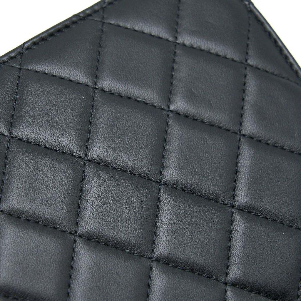 CHANEL TRENDY CC WALLET ON CHAIN LAMBSKIN BLACK GHW