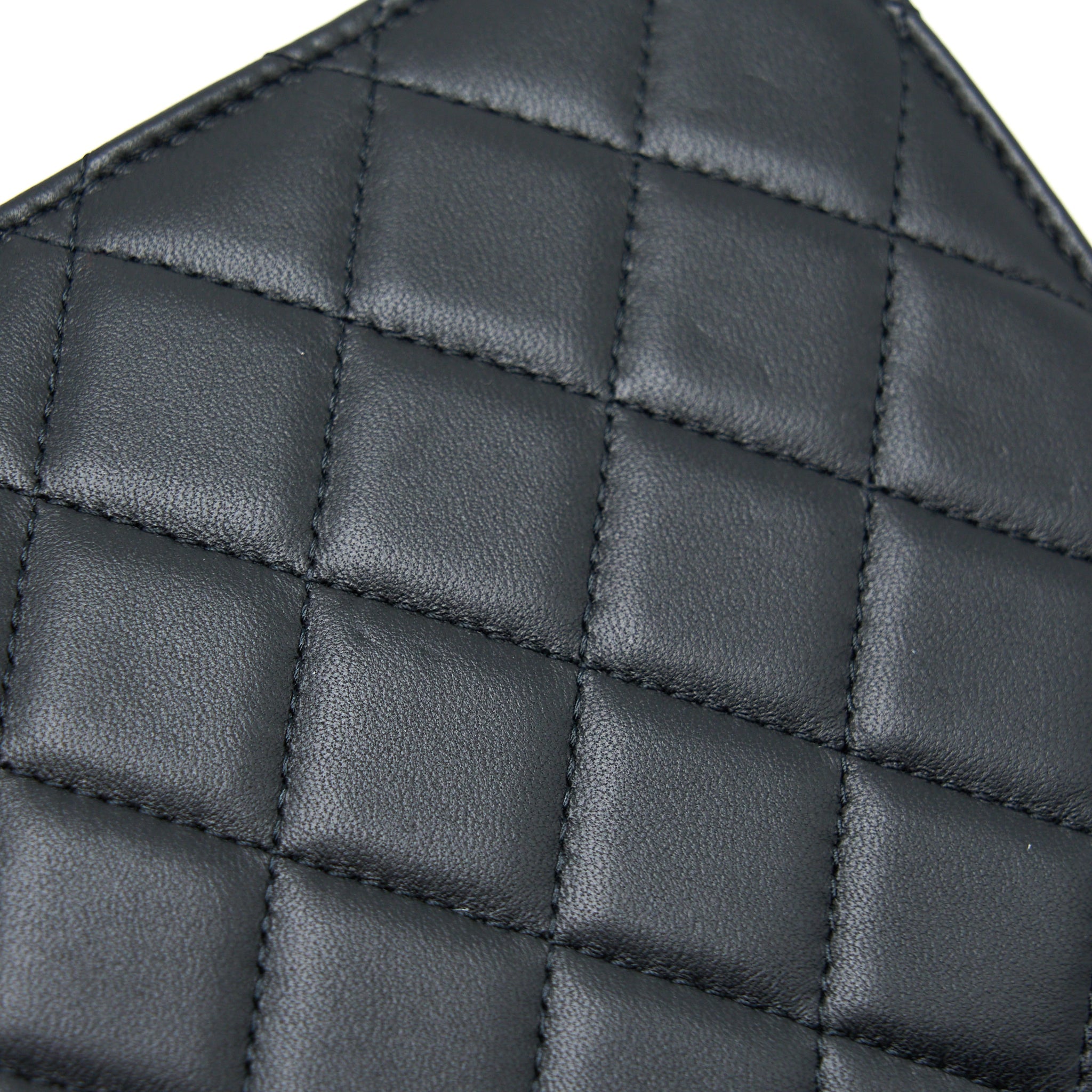 CHANEL TRENDY CC WALLET ON CHAIN LAMBSKIN BLACK GHW