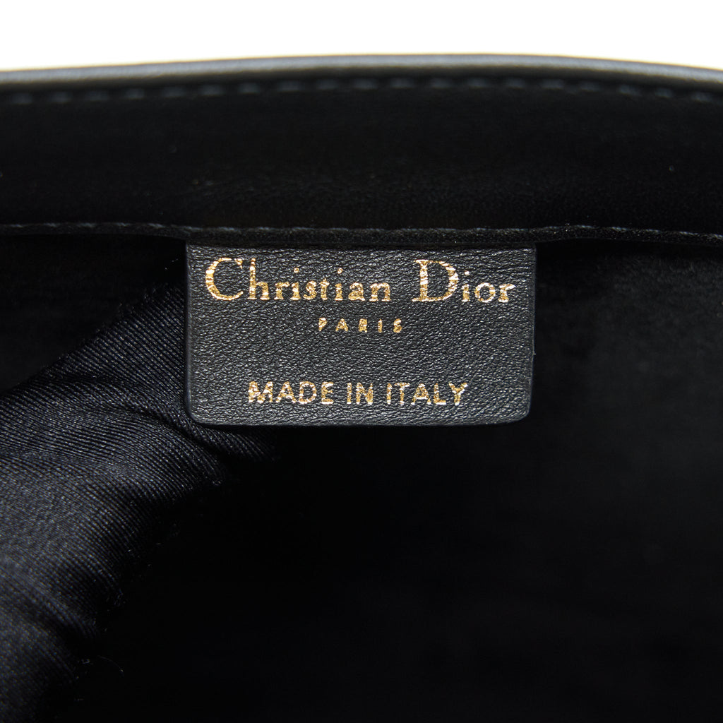 DIOR SMALL LEATHER BOOK TOTE SO BLACK