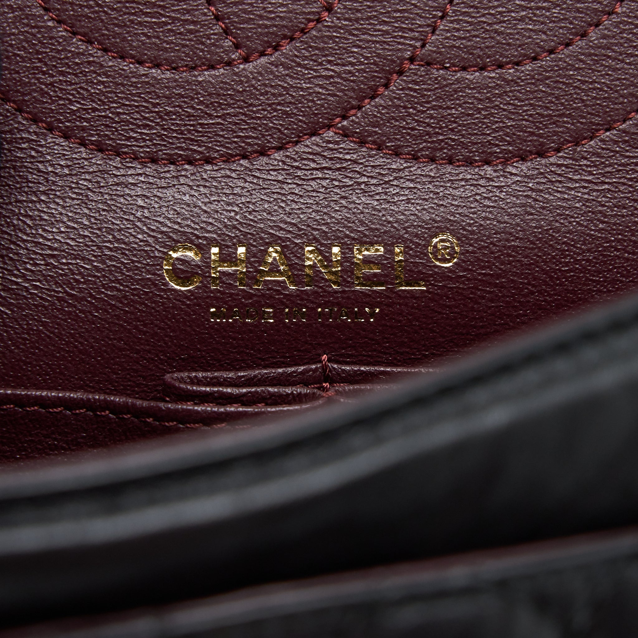 CHANEL SMALL 2.55 REISSUE FLAP BAG AGED CALFSKIN BLACK GHW