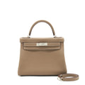 HERMES KELLY 28 TOGO LEATHER ETOUPE SHW