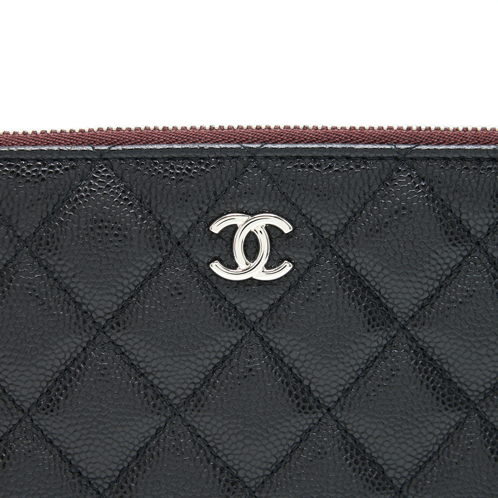 CHANEL COIN POUCH CAVIAR LEATHER BLACK