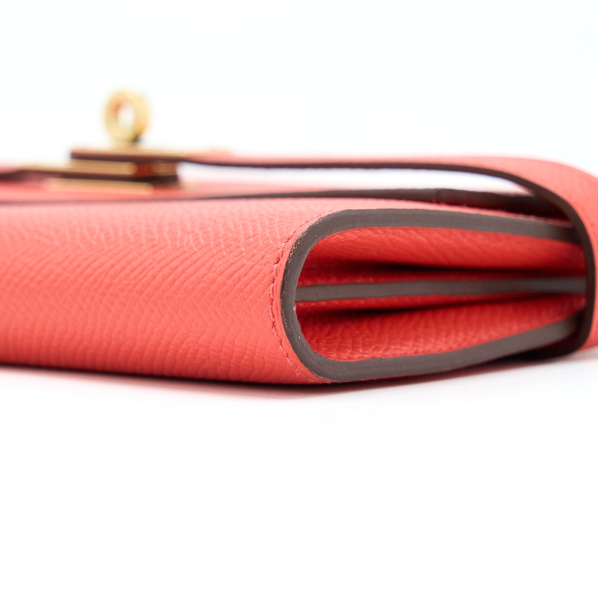 HERMES KELLY LONG WALLET EPSOM ROSE JAIPUR GHW