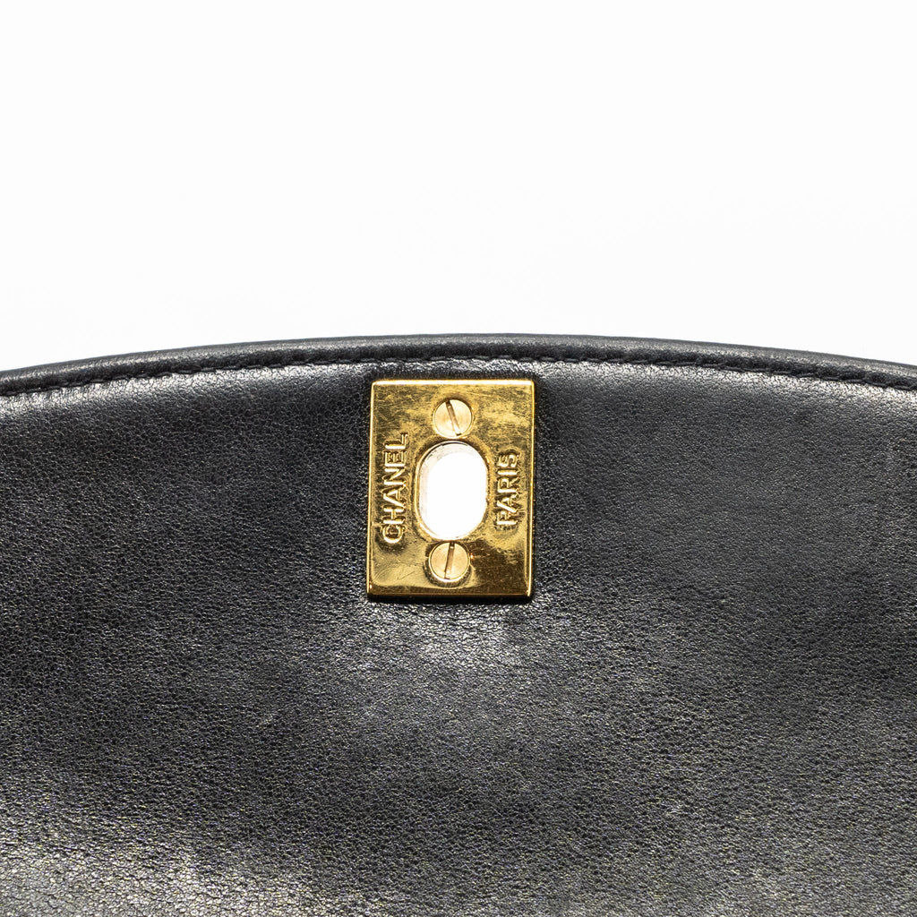 CHANEL VINTAGE DIANA FLAP BAG LAMBSKIN BLACK GHW