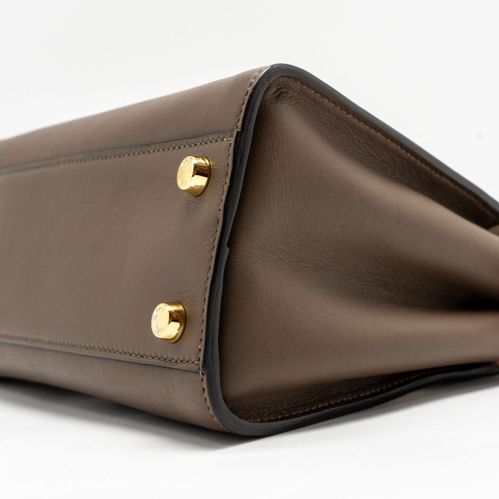 FENDI SMALL PEEKABOO ICONIC BAG CALFSKIN BROWN GHW
