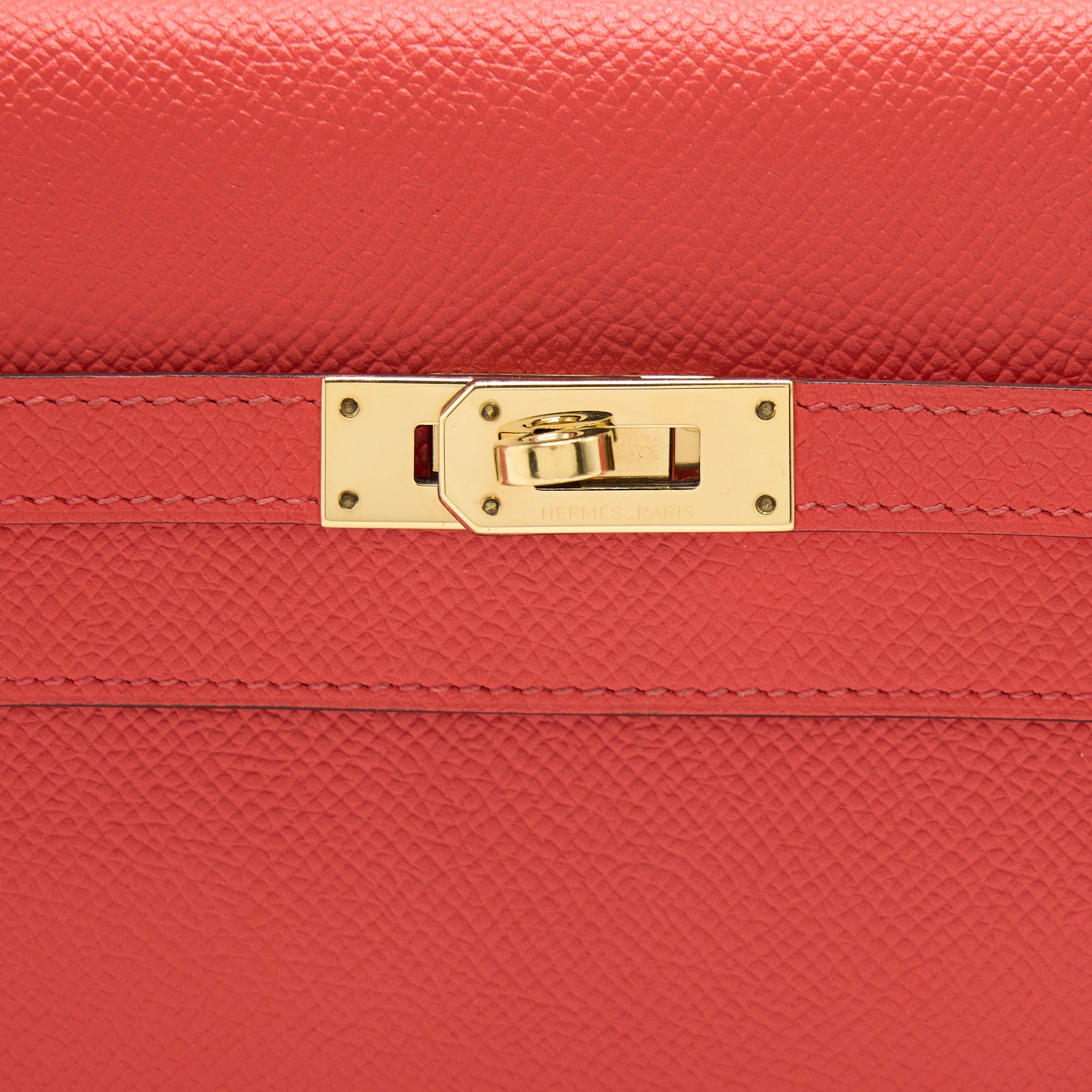 HERMES KELLY LONG WALLET EPSOM ROSE JAIPUR GHW