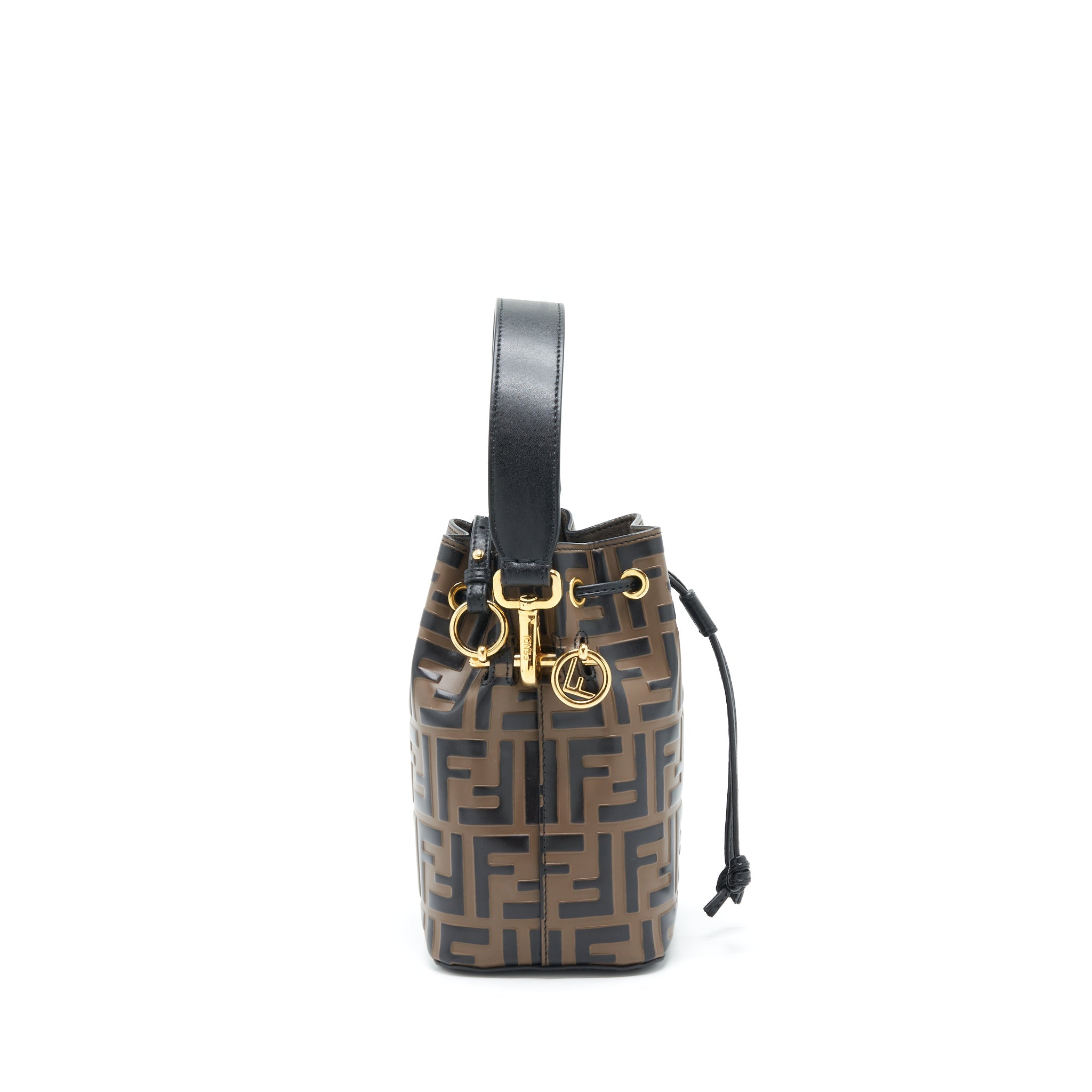 FENDI MON TRESOR BUCKET BAG CALFSKIN BROWN GHW