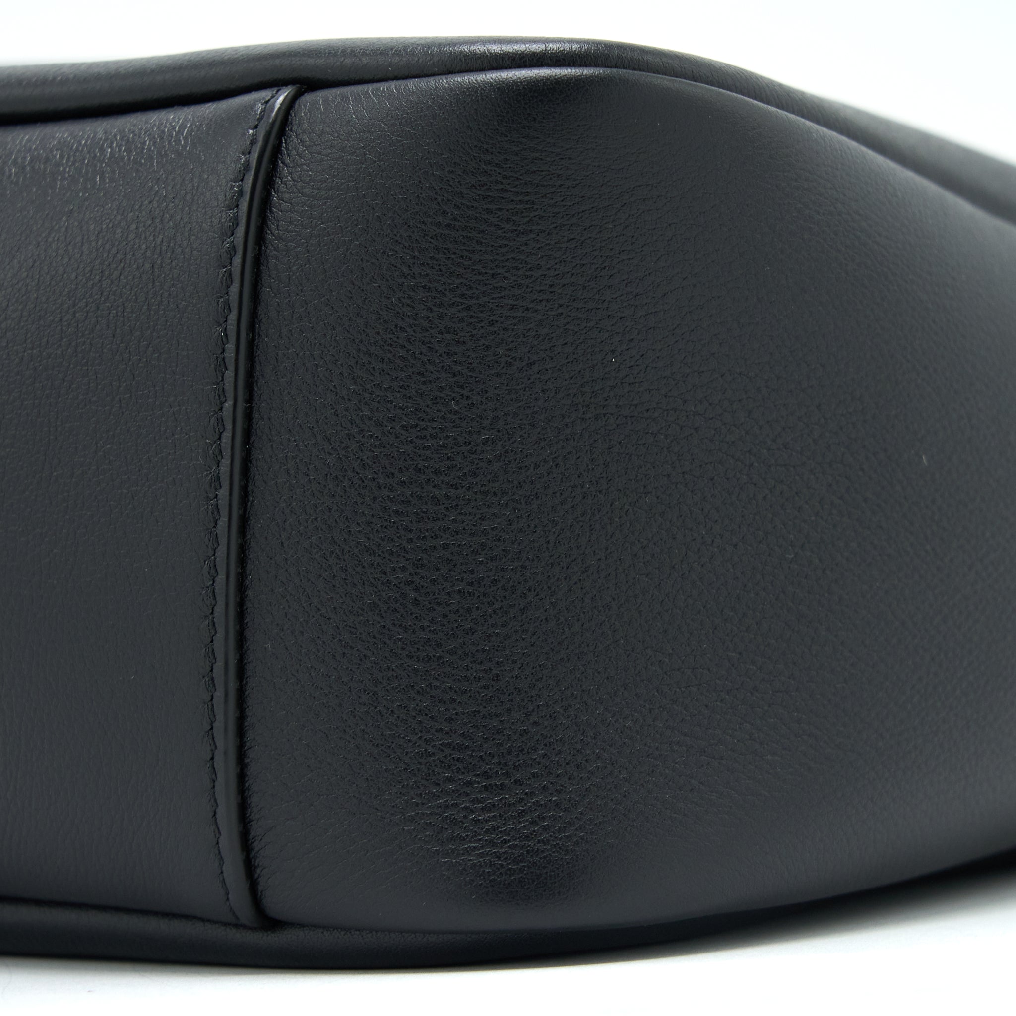 SAINT LAURENT LE 5 A 7 SOFT SMALL BAG IN SMOOTH CALFSKIN BLACK BRUSHED GHW