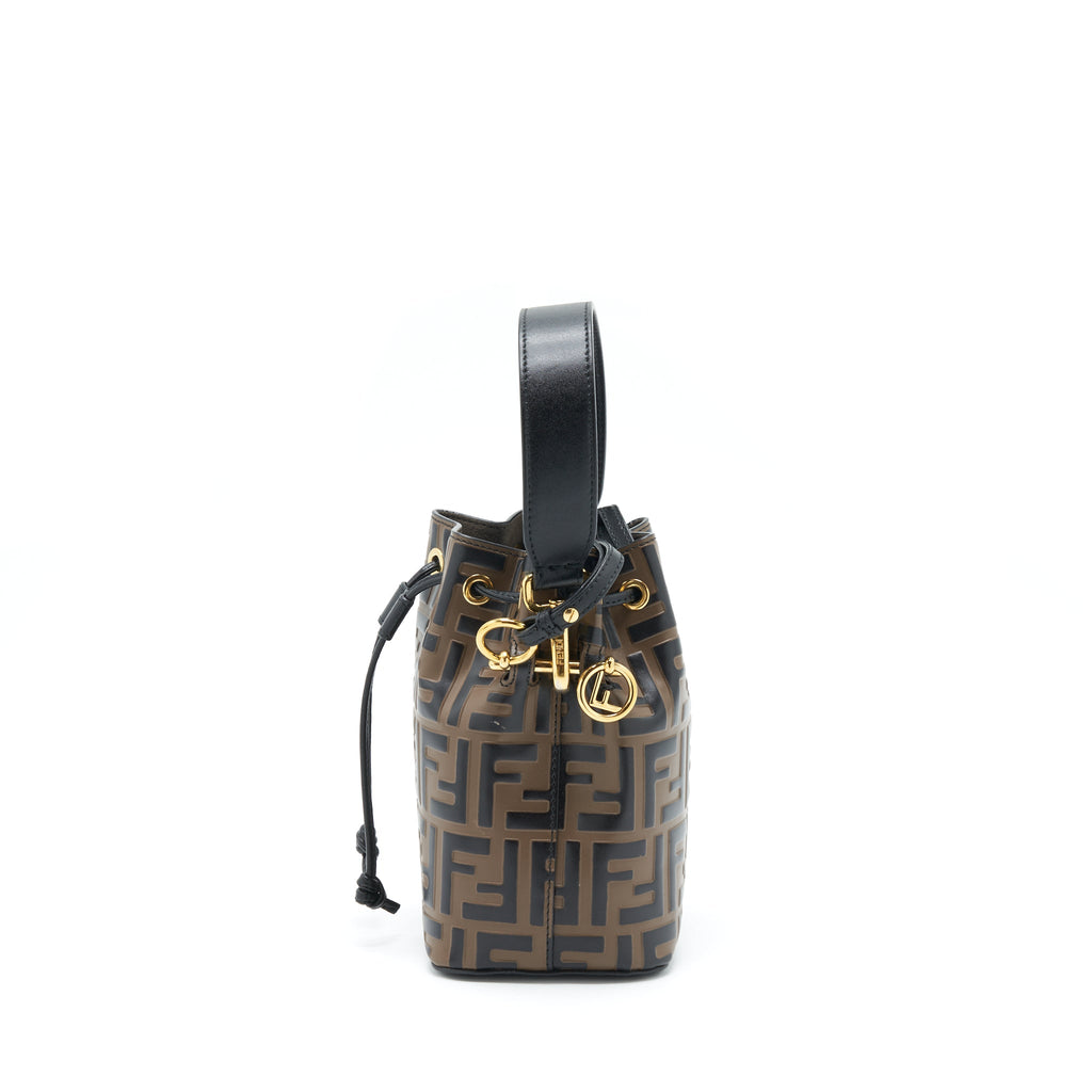 FENDI MON TRESOR BUCKET BAG CALFSKIN BROWN GHW