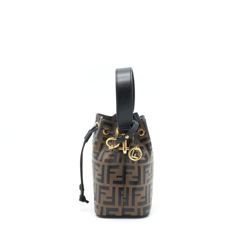 FENDI MON TRESOR BUCKET BAG CALFSKIN BROWN GHW