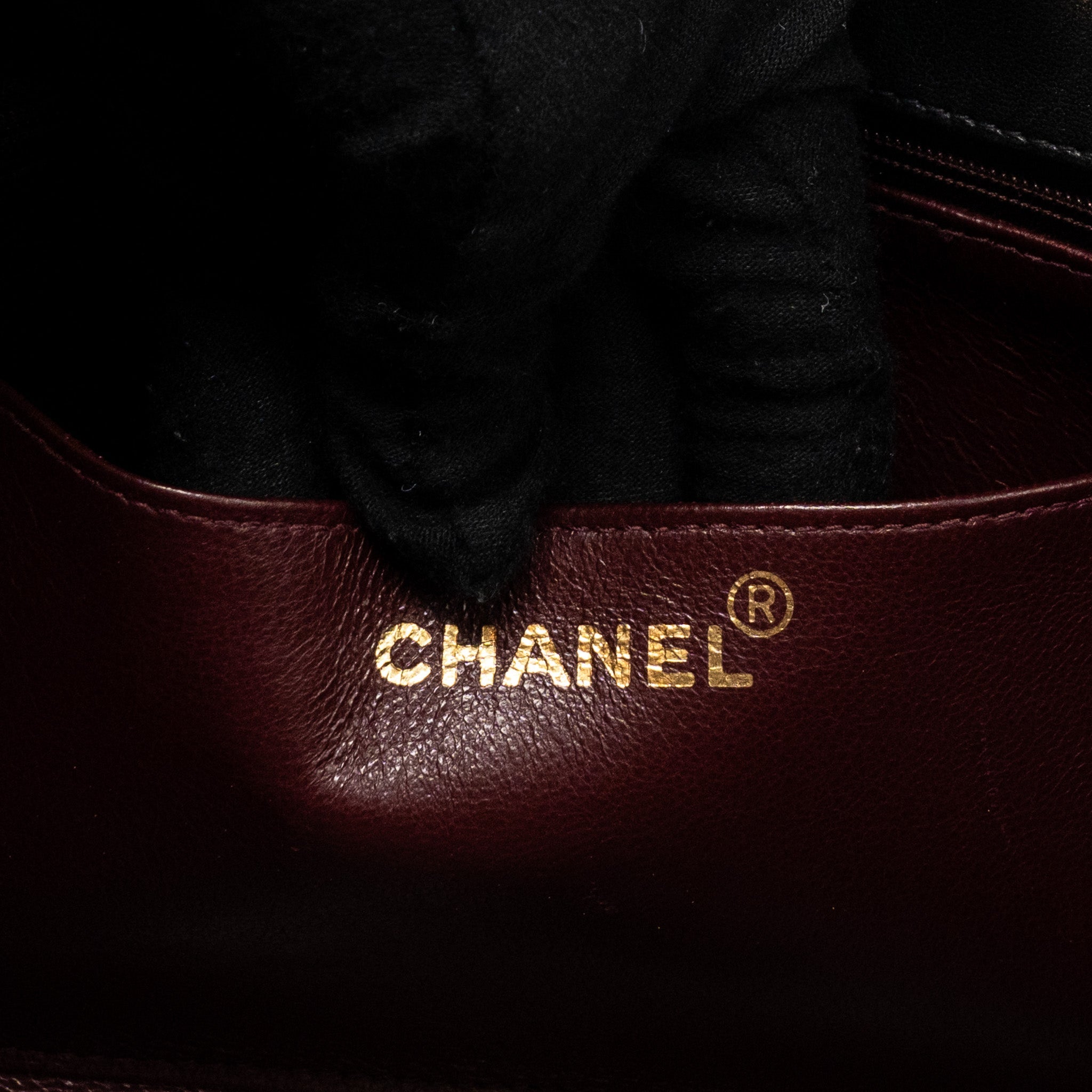 CHANEL VINTAGE DIANA FLAP BAG LAMBSKIN BLACK GHW