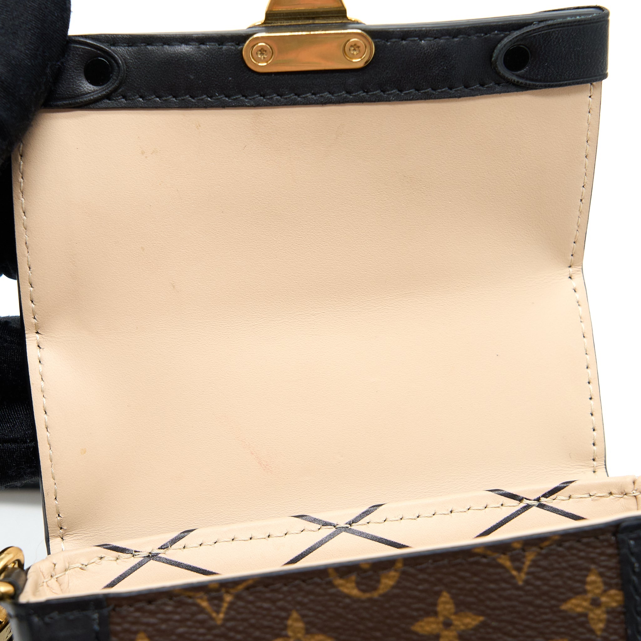 LOUIS VUITTON VERTICAL TRUNK POCHETTE MONOGRAM CANVAS GHW
