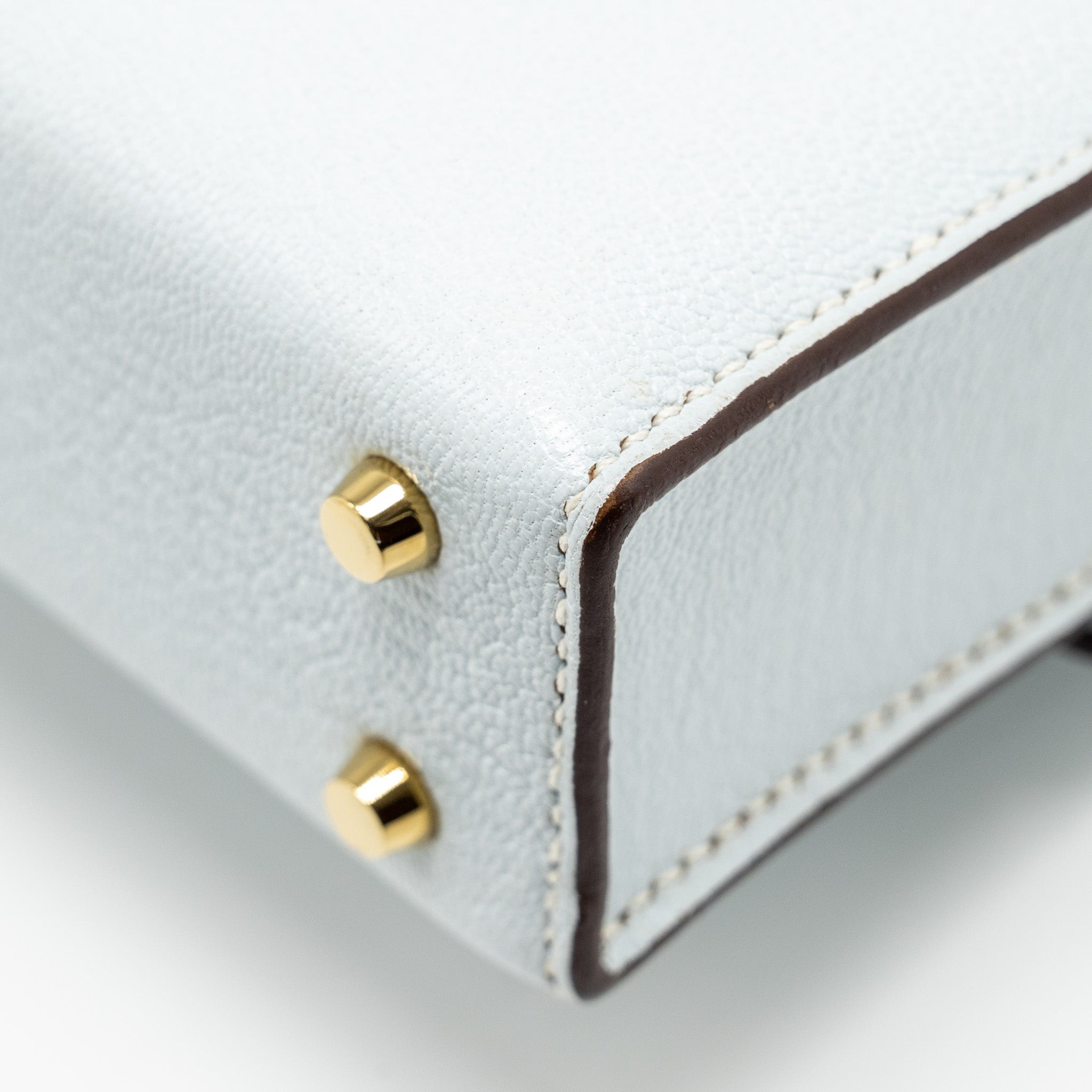 HERMES MINI VERROU CHEVRE MYSORE BLUE BRUME GHW