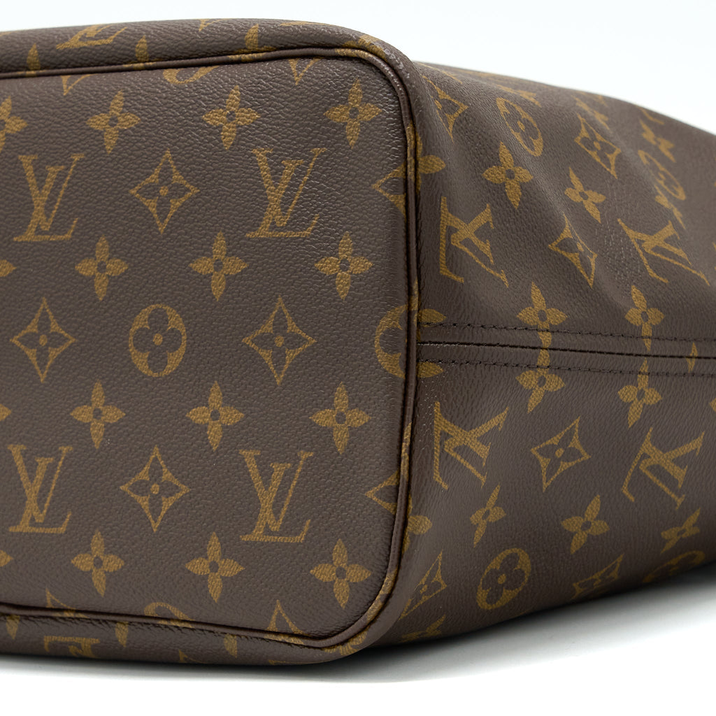 LOUIS VUITTON NEVERFULL MM MONOGRAM CANVAS / BEIGE LGHW