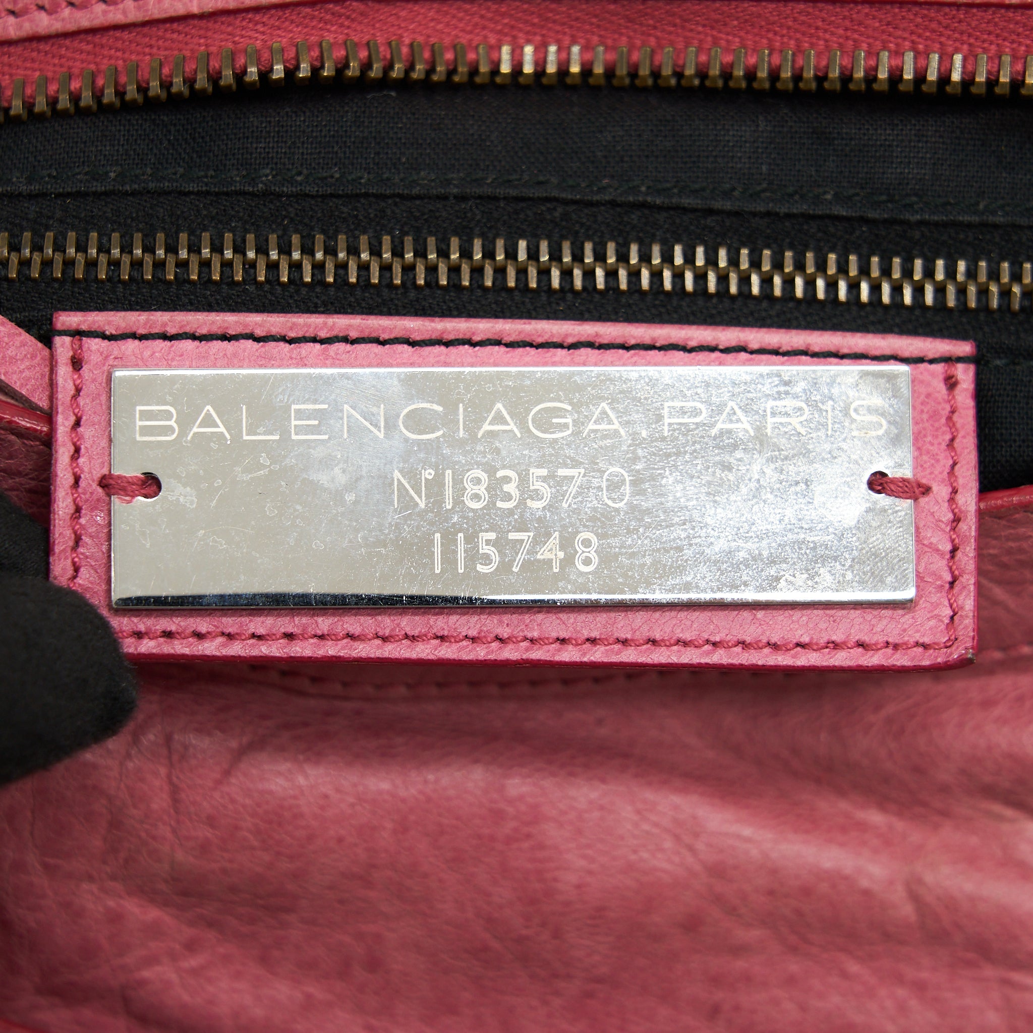 BALENCIAGA CLASSIC CITY PINK BAG BLACK HARDWARE