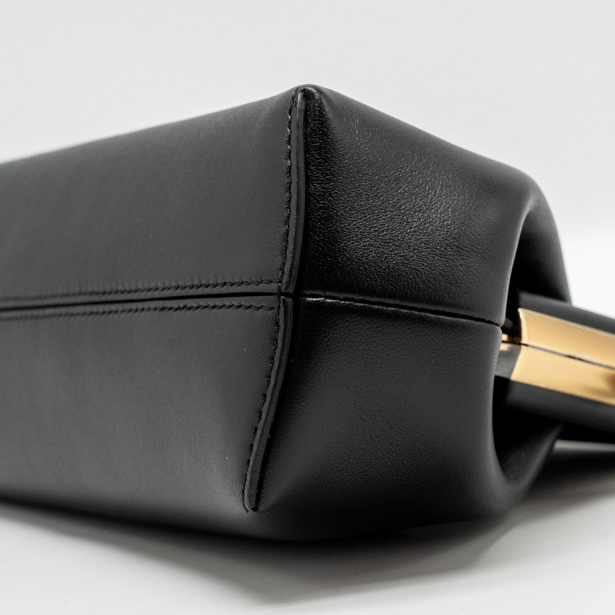 FENDI SMALL FENDI FIRST CLUTCH BAG NAPPA BLACK GHW
