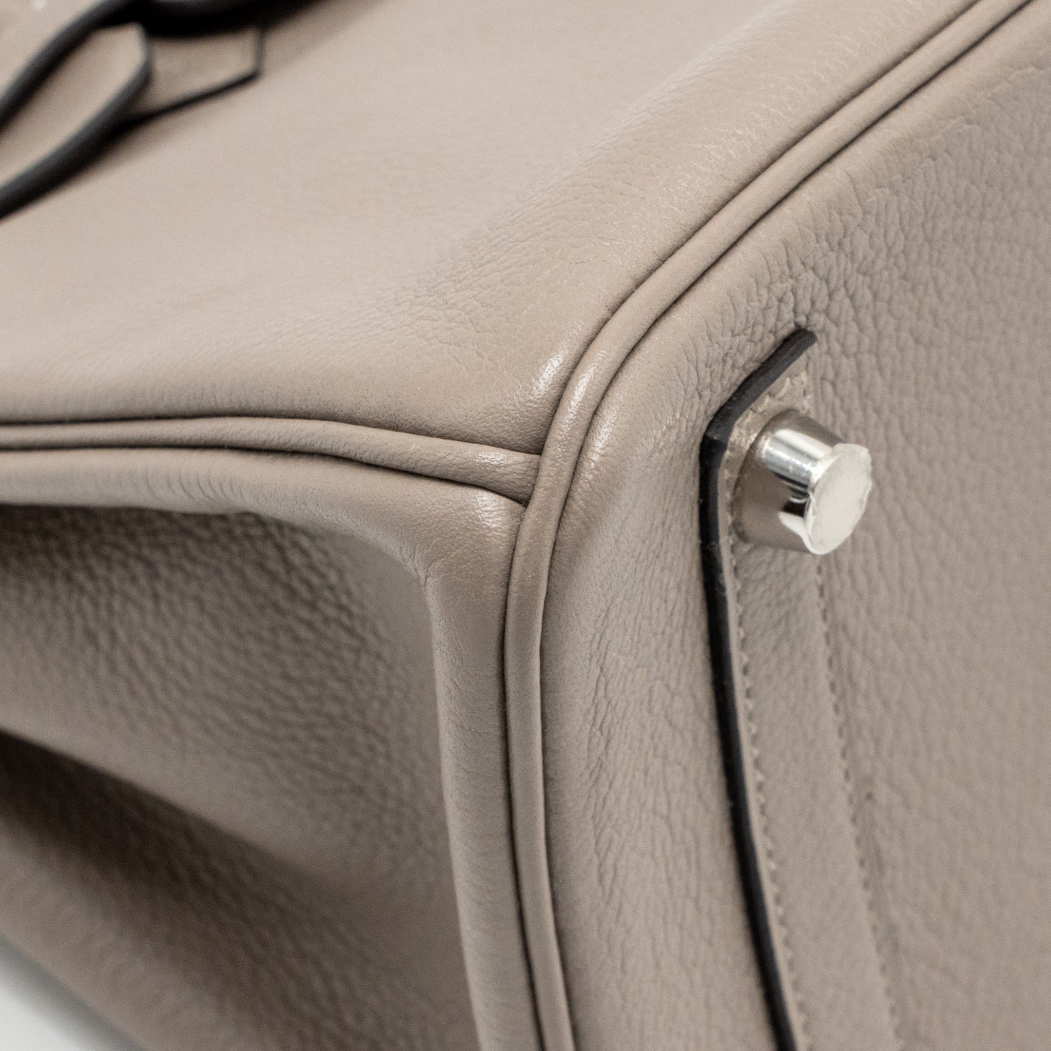 HERMES BIRKIN 25 TAURILLON NOVILLO M8 GRIS ASPHALTE SHW