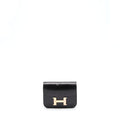 HERMES CONSTANCE SLIM LIZARD LEATHER BLACK WITH RGHW