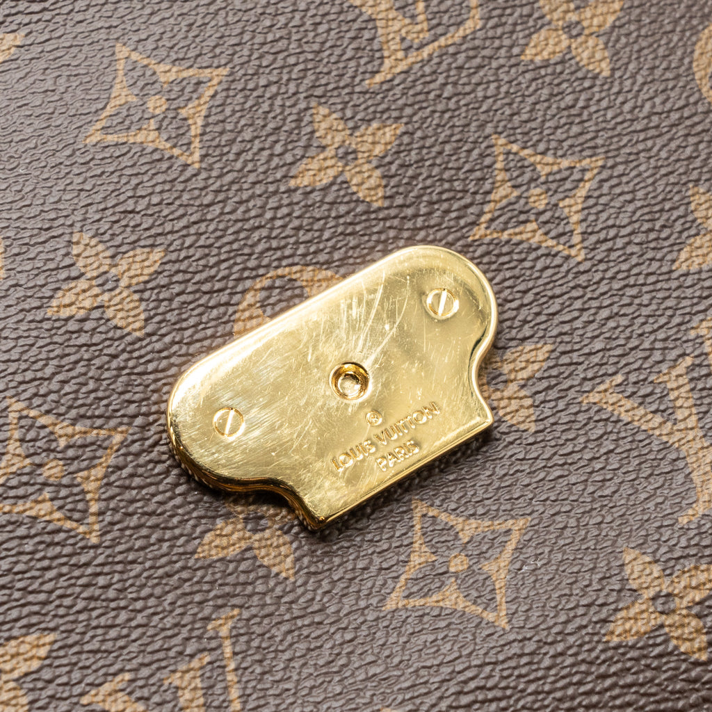 LOUIS VUITTON PALLAS CHAIN BAG MONOGRAM CANVAS/ LEATHER CERISE GHW
