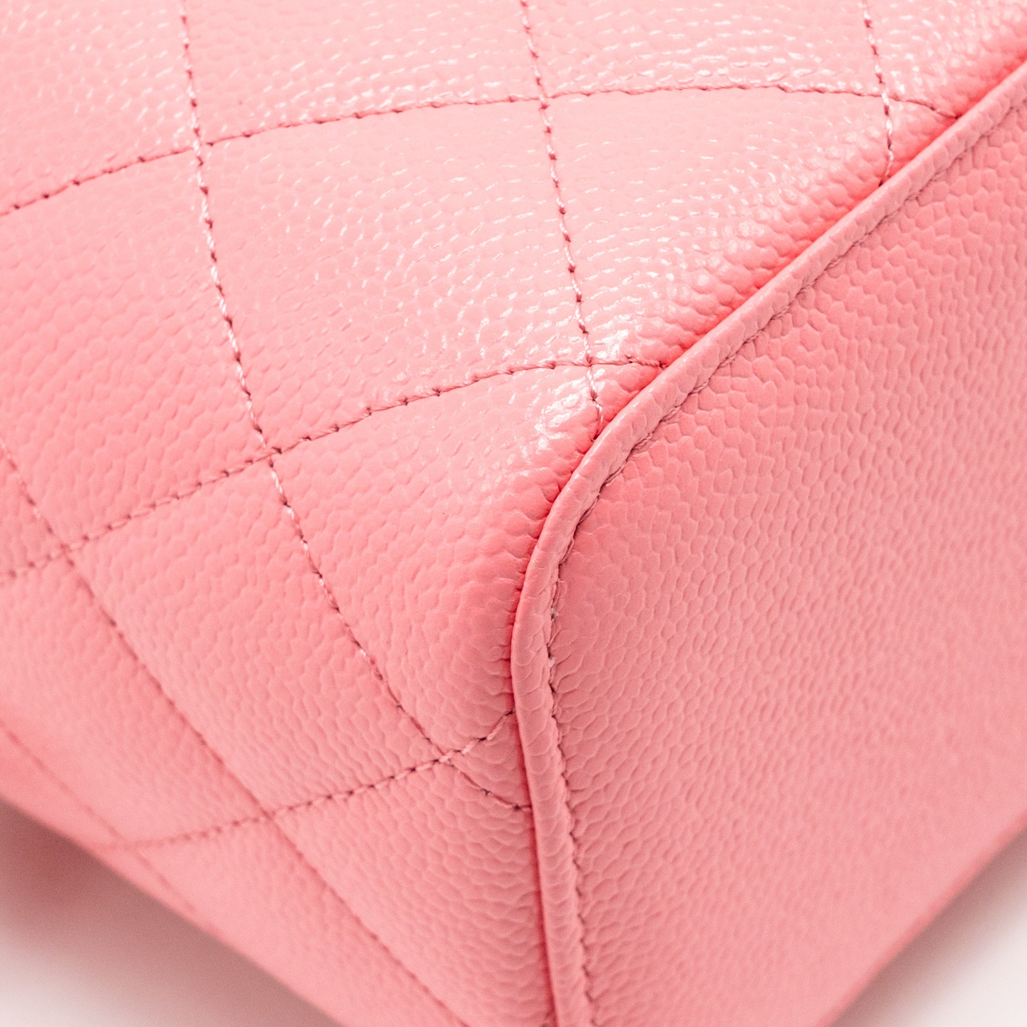 CHANEL LETTER TOP HANDLE LONG VANITY CAVIAR PINK GHW