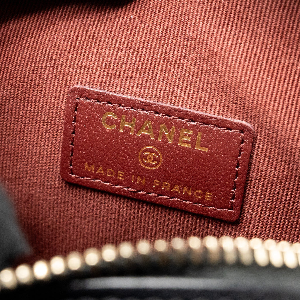 CHANEL SMALL HEART BAG LAMBSKIN BLACK LGHW